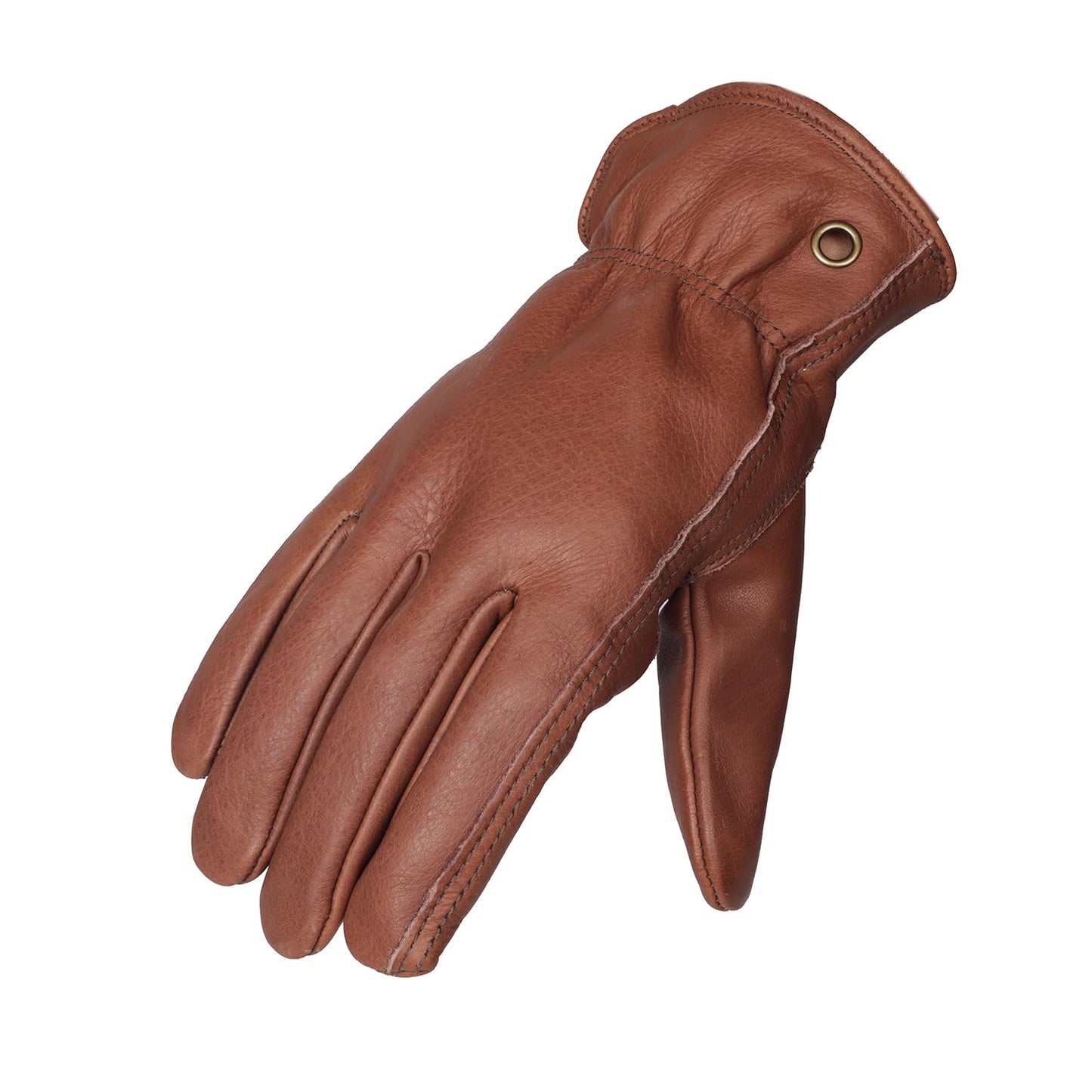 NBLEAGLO Leather gardening gloves for Men and women, Thorn proof Safety Leather Work Gloves for Garden,Construction Heavy Duty Work (Brown, Large)