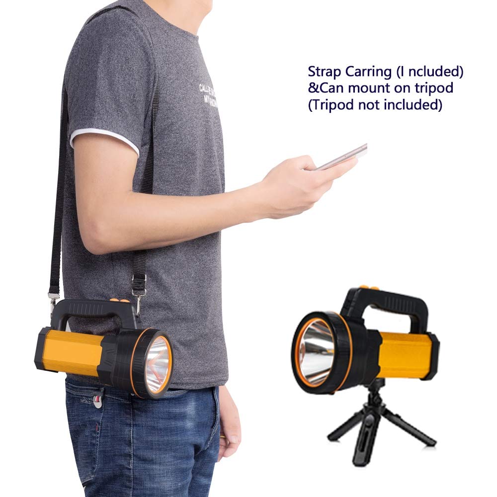 Super Bright Rechargeable Led Torch with Lantern, Large Capacity Long Lasting, High Power High Lumens Portable Handheld Spotlight Flashlight, Powerful Searchlight,for Home Camping