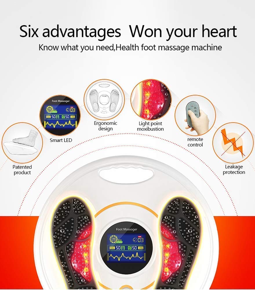 Foot Circulation Plus (FSA or HSA Eligible) - Medic Foot Massager Machine with TENS Unit, EMS (Electrical Muscles Stimulator) Feet Legs Health for Neuropathy, Diabetes, Relieve Pains and Cramps, RLS