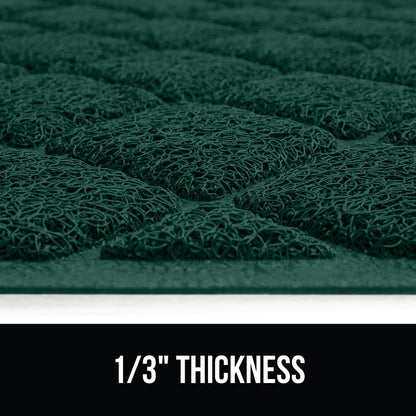 GORILLA GRIP Cat Litter Box Mat, Water Resistant, US Designed Kitty Litter Trapping Mats, Easy to Clean, Scatter Control, Less Mess and Clean Floors, Kitten Supplies for Indoor Cats 17x11 Hunter Green