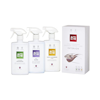 Autoglym The Collection - Perfect Interiors -- The Ideal Car Cleaning Kit That Includes Interior Shampoo, Fast Glass, and Vinyl & Rubber Care