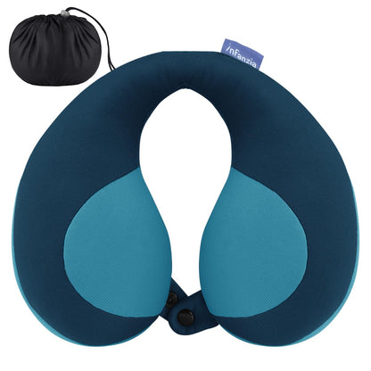 INFANZIA Chin Supporting Travel Neck Pillow, Comfortably Supports and Helps Support Head and Neck - Gifts for Toddler/Child/Kids, Blue