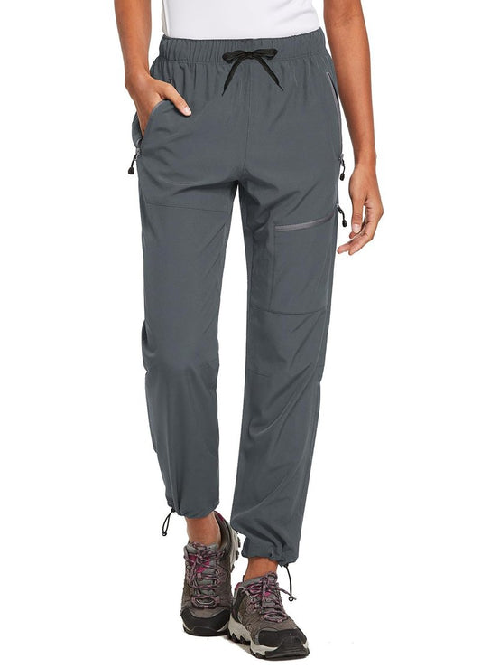 baleaf Cargo Pants for Women Petite Joggers Lightweight Quick Dry Pant Water Resistant 27'' Travel Workout Athletic Trip 27''-Dark Gray S