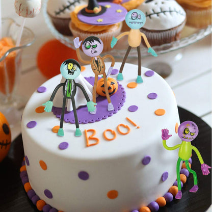 ArtCreativity Bendable Zombie Toys for Kids - Pack of 12, 3.75” Halloween Figurines with Bendable Arms & Legs - Party Favors, Trick-or-Treat Goodie Bag Fillers, Classroom Rewards & Spooky Décor