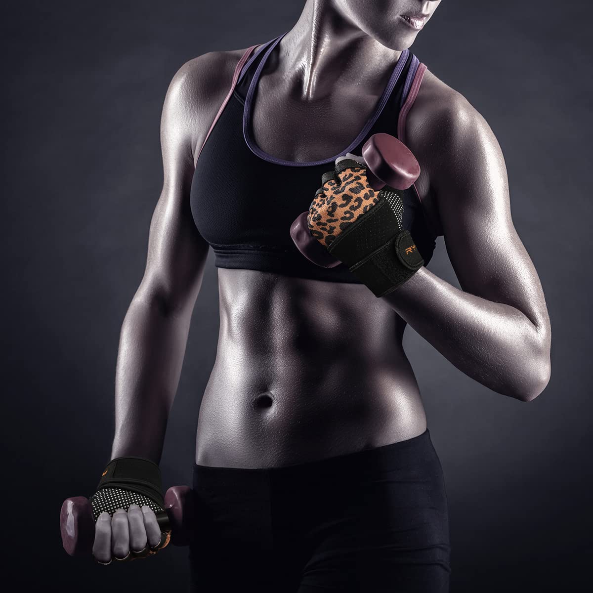 Workout Gloves with Wrist Wrap Support, Weight Lifting Gloves with Full Palm Protection & Extra Grip for Men Women Gym Exercise, Fitness, Weightlifting, Pull ups