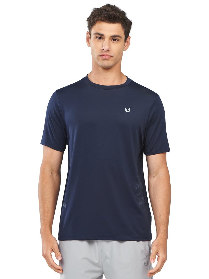NORTHYARD Men's Workout Athletic Shirts Gym Running T-Shirts Tennis Quick Dry Short Sleeve Shirt Active Lightweight Sports Navy-L
