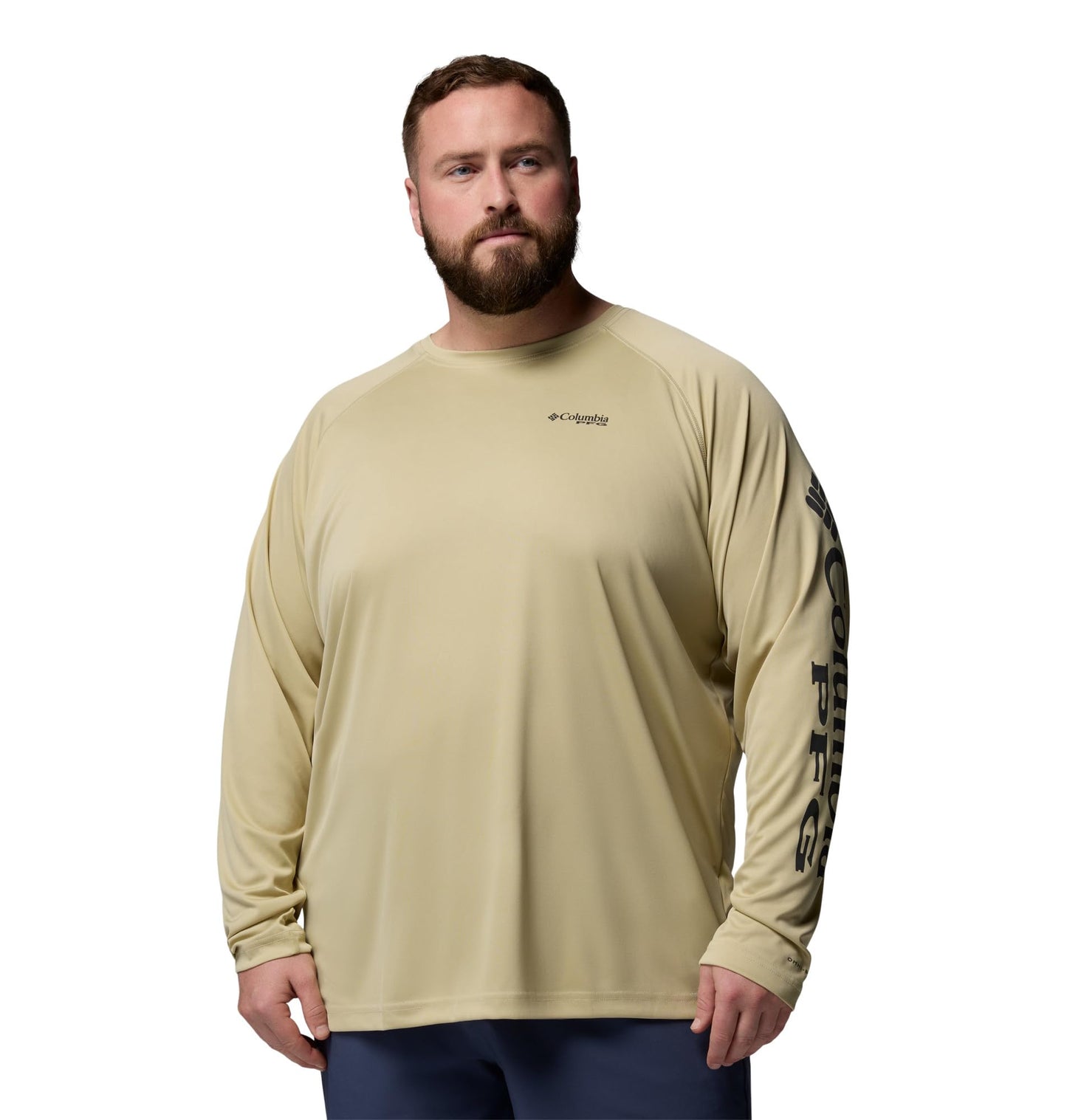 Columbia Men's PFG Terminal Tackle Long Sleeve Fishing Shirt, Serpentine/Shark Logo, XX-Large