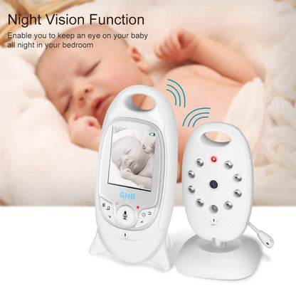 GHB Baby Monitor Video Baby Monitor Wireless with Camera Night Vision Temperature Monitoring Lullaby Function 2 Way Talk