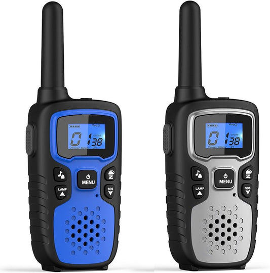 Walkie Talkies for Adults - Long Range 2-Way Radio | Hiking & Camping Gear with Flashlight, SOS Siren, NOAA Alert, 22 Channels