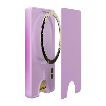 Casely MagWallet | Starfish Wishes | Coral Pink Shimmer | Slim Wallet Card Holder | Compatible with MagSafe | Soft-Touch Hard Silicone | Holds Up to 3 Cards