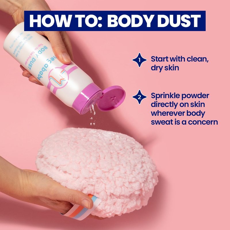 Megababe Sweat Absorbing Body Powder - Body Dust | Hot Weather Essential | with Lavender & Aloe | Talc-Free, All Natural | 6 oz (Pack of 1)