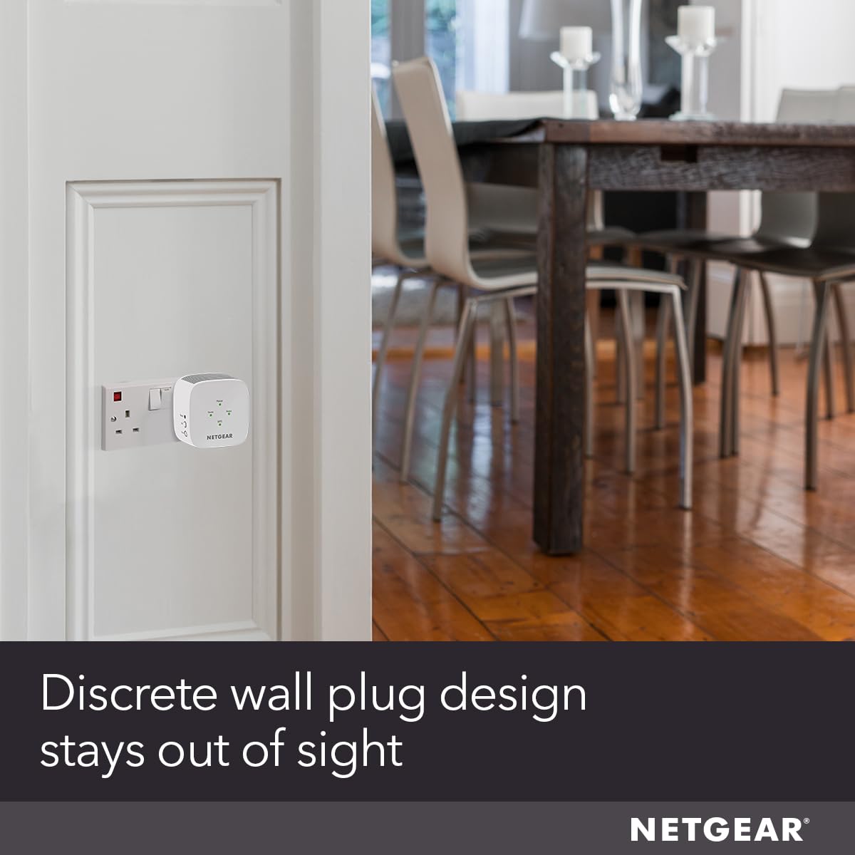 NETGEAR WiFi Extender Booster EX3110 | Dual Band Wifi Extender | Internet Booster | Works with any Wifi Router | Easy Setup UK Plug
