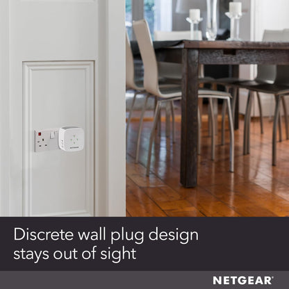 NETGEAR WiFi Extender Booster EX3110 | Dual Band Wifi Extender | Internet Booster | Works with any Wifi Router | Easy Setup UK Plug