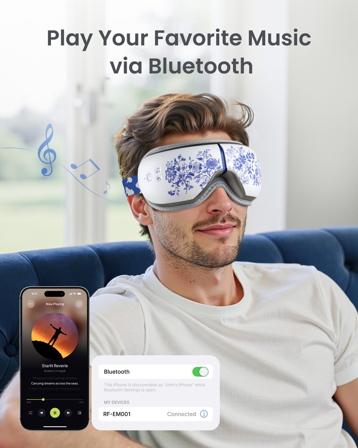 RENPHO Eye Massager with Heat, Valentines Day Gifts for Her Him Birthday Gifts for Women Mom, FSA Eligible HSA Eye Mask for Migraine,Sleep Mask for Dry Eyes Relax, Handheld Massager Eyeris 1