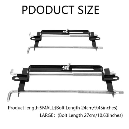 Adjustable Battery Hold Down, Universal Battery Adjustable Crossbar with L Bolt Battery Tie Down Holder for Cars SUVs (Bolt Length 27cm/10.63inches)