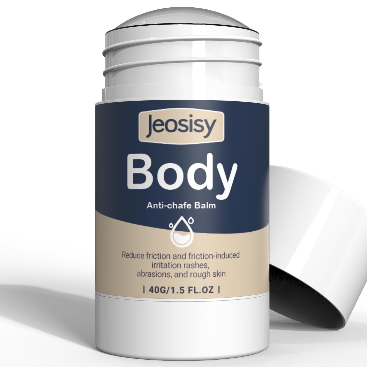 jeosisy Anti Chafing Stick-Body Anti Chafe Balm Cream Anti Chafing Friction Defense Balm for Thighs, Chest, Arms, Feet, Elbows and Areas Where Skin Hubs,Travel Size Use Before or After Sport Exercise
