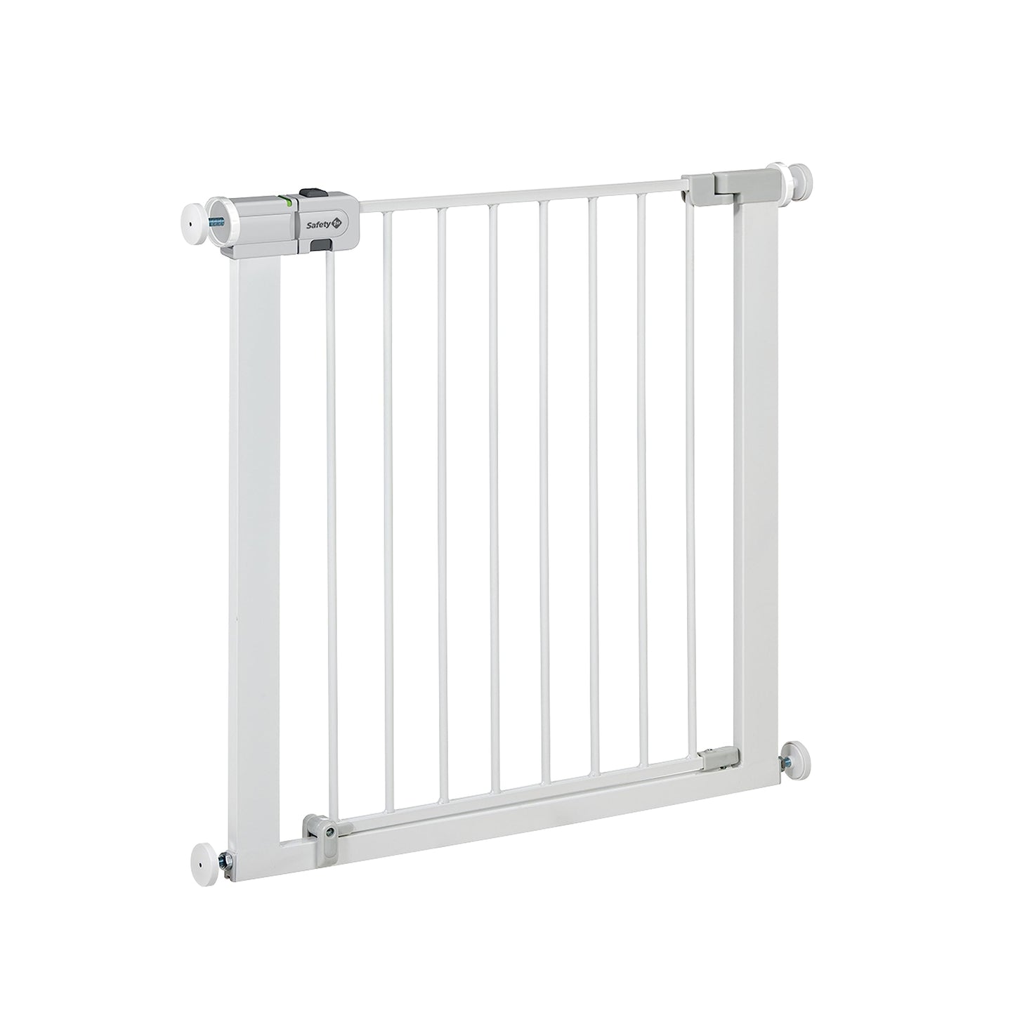Safety 1st SecureTech Metal Gate, Pressure Fit Safety Gate, Baby Gate for Stairs and Doors, for Widths 73 to 80 cm, extendable up to 136 cm with extensions sold separately, Metal White