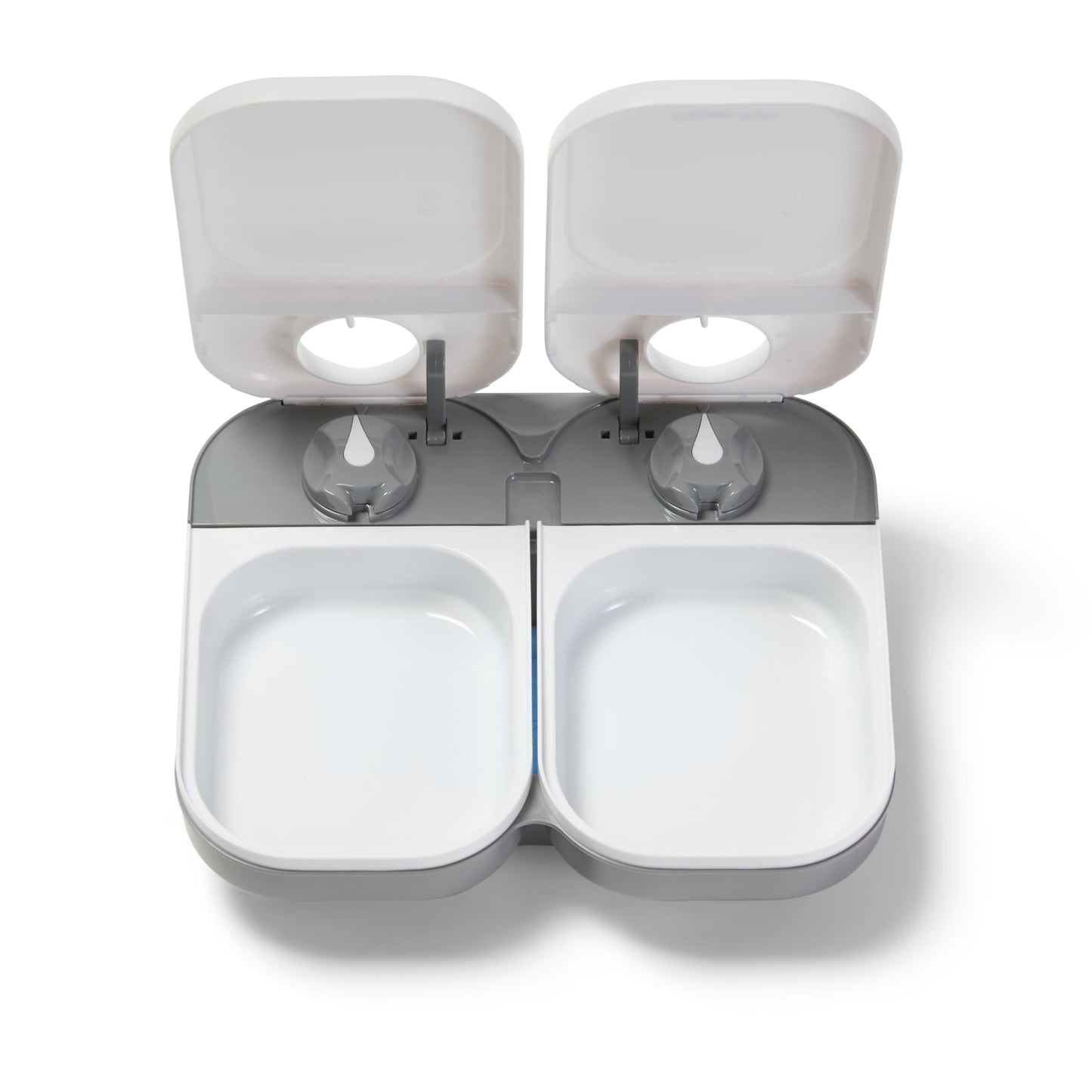 Closer Pets C200 2 Meal Timer-Controlled Automatic Pet Feeder - For Cats and Small Dogs, Wet or Dry Food, Stainless Steel Bowl Inserts and Ice Pack, up to 400 g Each, White