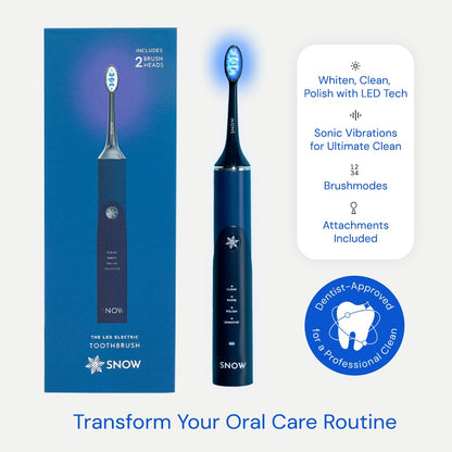 SNOW LED Electric Toothbrush Gen 2 - Rechargeable Electronic Brush for Adults - Sonic Technology w/LED Light Whitening & Cleaning Powered w/Sonic Technology for Oral Routine Coastal Sunset Pink Gen2