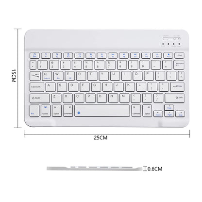 Ultra-Slim Bluetooth Keyboard Portable Mini Wireless Keyboard Rechargeable for Apple iPad iPhone Samsung Tablet Phone Smartphone iPadOS iOS Android (10 inch Black)