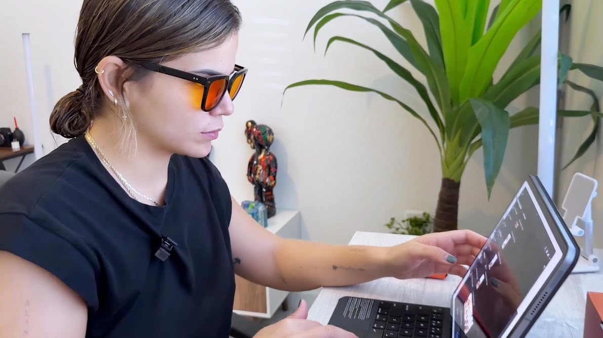 GLEASANNA 99.9% Blue Light Blocking Glasses for Men Women Computer Gaming Glasses Stop Eyestrain