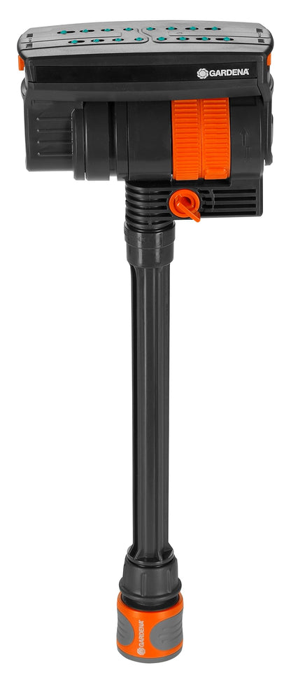 Gardena Pipeline sprinkler system rectangular sprinkler: For watering areas of up to 216 m², reach of up to 18 m, spray spread of up to 12 m, Original System fitting (08251-20)
