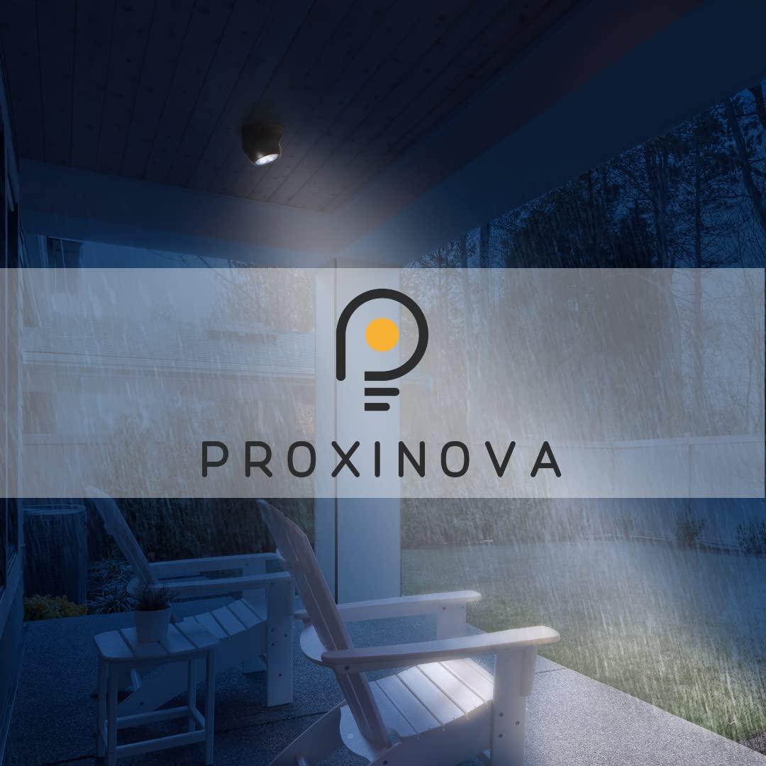 Proxinova LED Security Lights Motion Sensor PIR, Bright LED Floodlight 150 Lumens, Wireless Motion Sensor Lights Outdoor, Outdoor Lights Battery Powered, Battery Powered Outdoor Lights, 360° Rotation