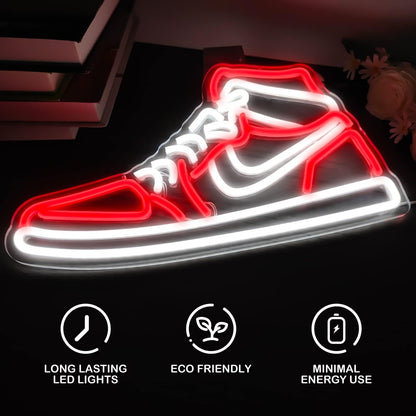 Sneaker Neon Signs for Wall Decor Dimmable Shoe LED Signs Neon Lights for Bedroom Man Cave Home Neon Wall Sign Shoe Light up Signs Decor