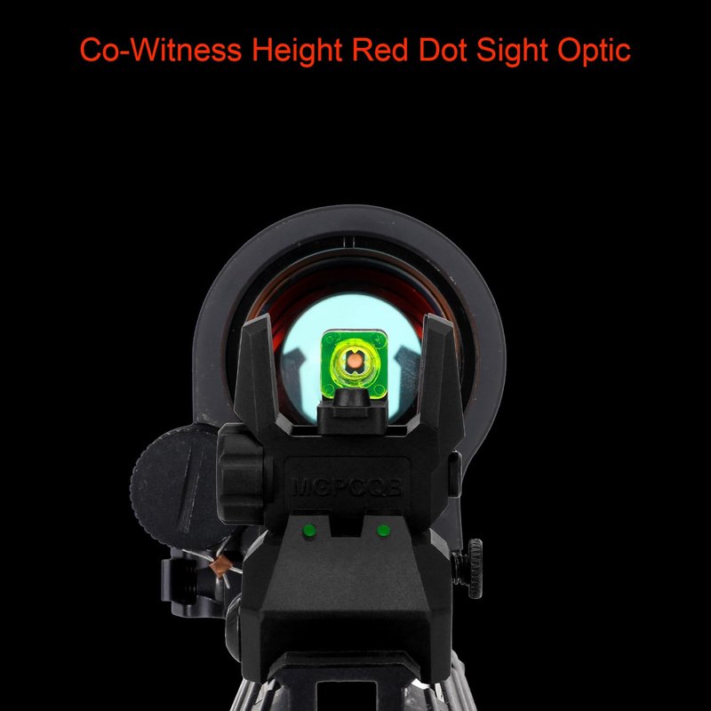 Aecktech Fiber Optic Sights,with Green and Red Full Fiber Optics Dots Polymer Fiber Optics Sights Front and Rear Backup Sights (Big Front Red Rear Green Black)