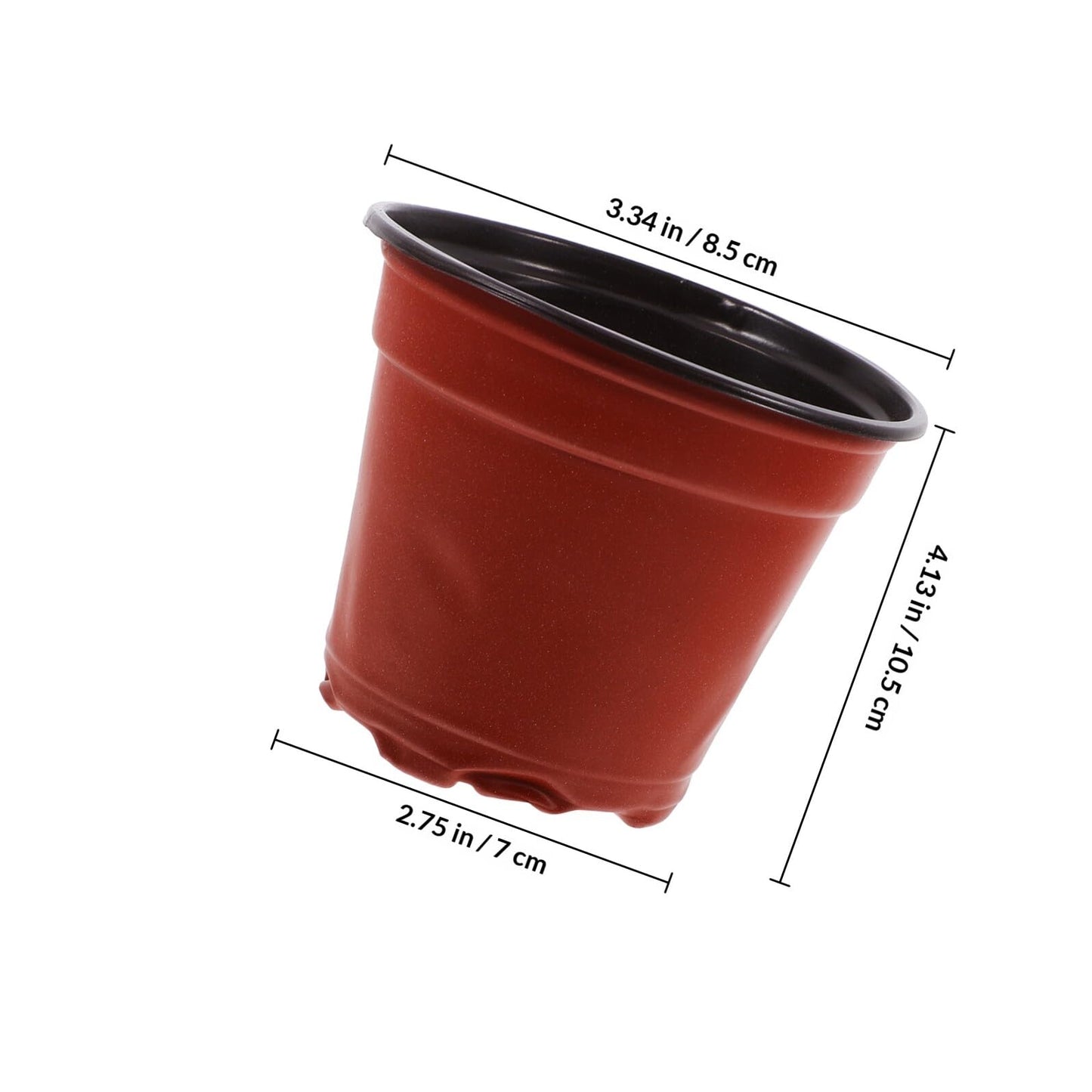 jojofuny 100pcs Plastic Nursery Planter Cups with Drainage for Strawberry Seedlings Indoor and Outdoor Propagator Pots Gardening Growing Containers