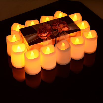 Litake LED Candles, Tea Lights 24 Flickering Flameless Candles Realistic Warm White Battery Powered Electric Fake Light for Weddings, Birthday, Festivals, Halloween, Home, Dinner, Party, Decoration