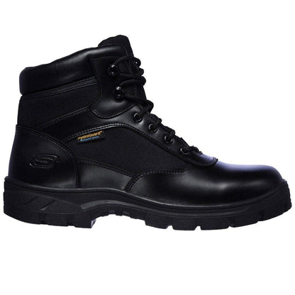 Skechers Men's Wascana Benen Boots, Black Leather W/Textile, 7 UK