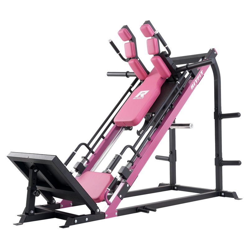 RitFit 3-in-1 Leg Press Hack Squat Machine for Home Gym, 1500LB Capacity, Compact Space-Saving Design with Multiple Hack Squat & Leg Press Angles