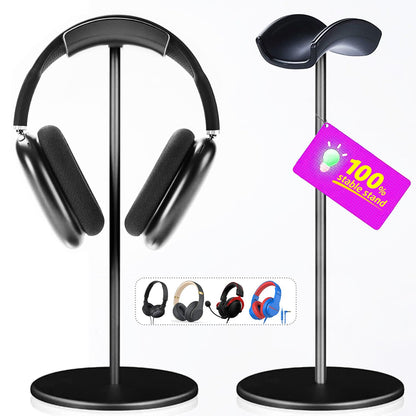 G.CATACC Headphone Stand for Desk, Anti-Slip Earphone Headset Holder for Apple, Bose, Sony, Philips, Sennheiser, Beats Gaming Over-ear Headphones - Black