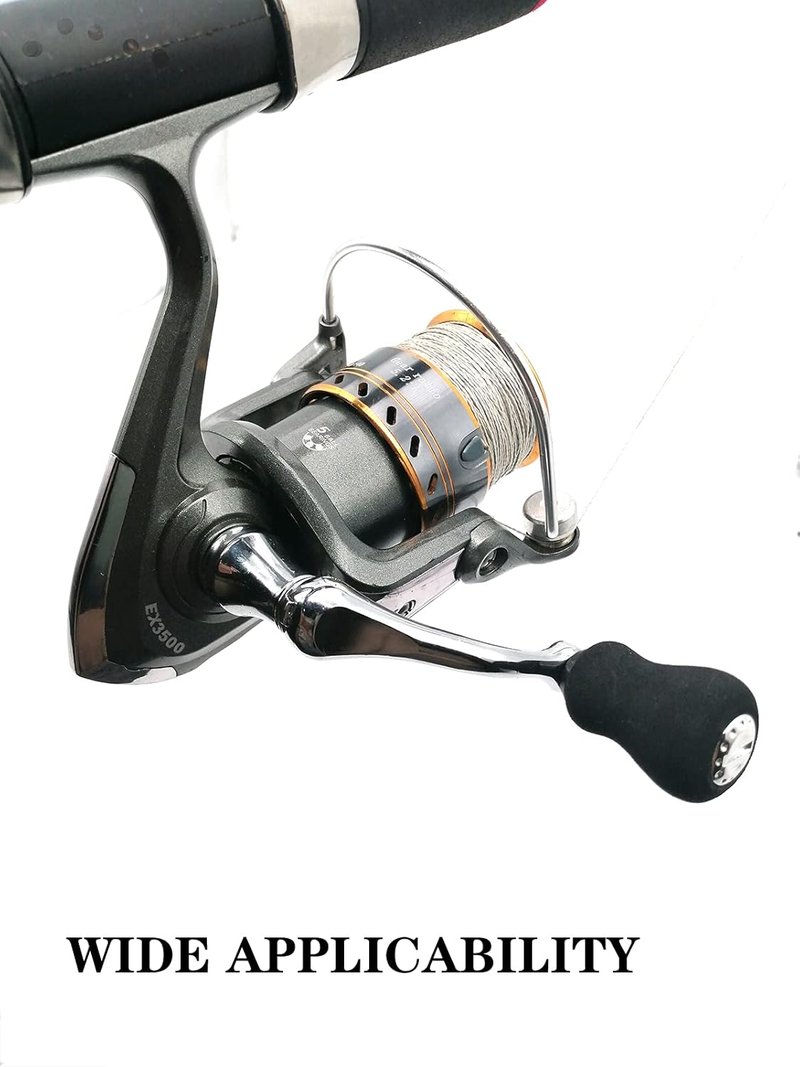 Fishing Spinning Reel Handle Replacement - All-Metal EVA Grip | 2 Pack, Large/X-Large
