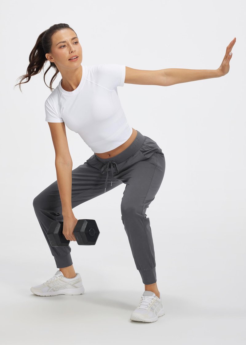 Libin Joggers for Women Tall/Regular/Petite Dance Sweatpants Athletic Workout Trousers Pants Tapered Casual Teacher Yoga Pants for Running Golf Work Cloths, Dark Grey M