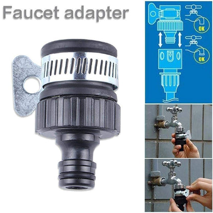 BABADU Garden Hose Pipe Connector Kit 20 Pack: Hoses Nozzle, Hose Repair Connector, Quick Connect, Y Splitter, Male Threaded Adapter, Male&Female Connectors, 2 Way Tap Fittings,Multi Faucet Connectors