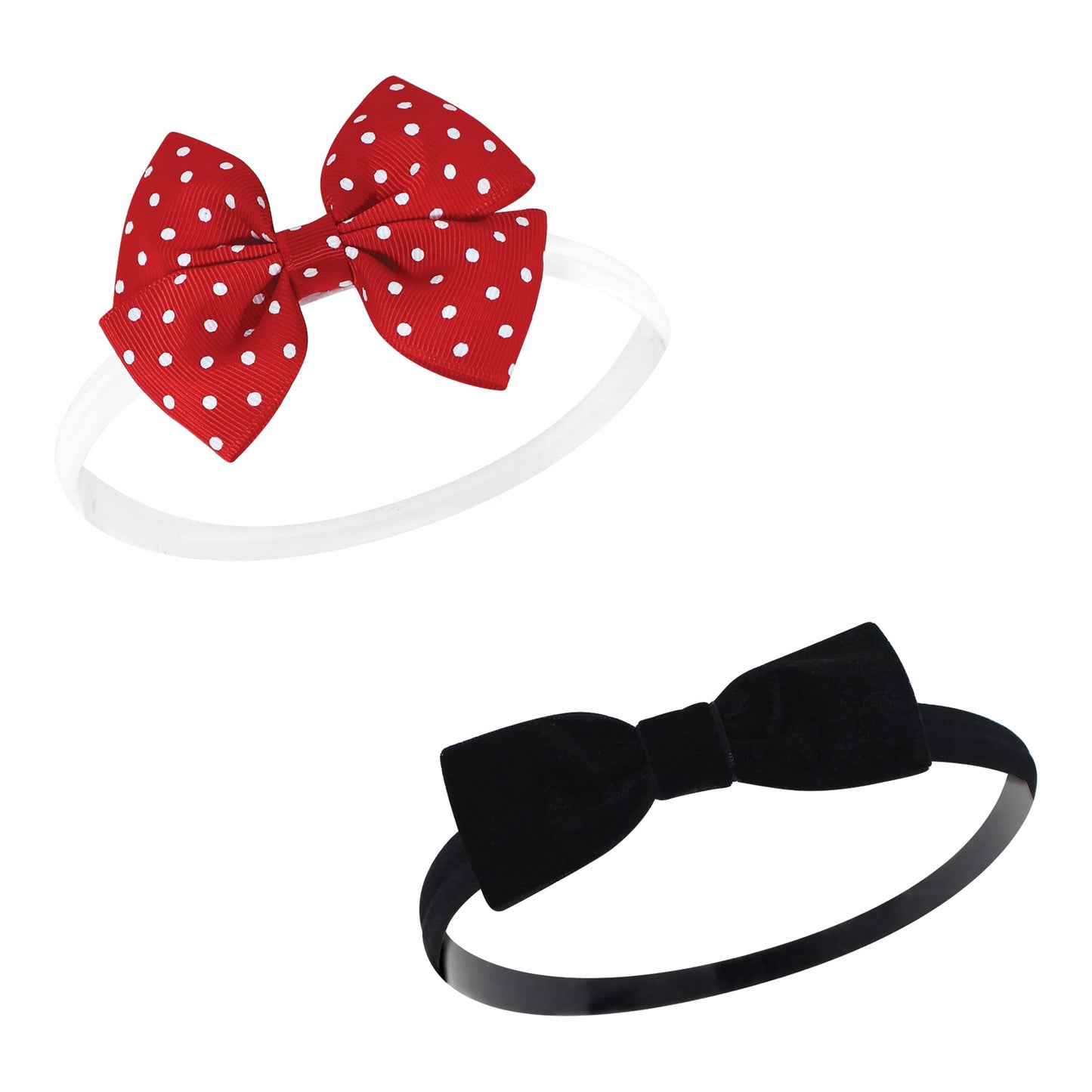 Hudson Baby Infant Girl Cotton and Synthetic Headbands, 12 Days Of Christmas Holly, 0-24 Months