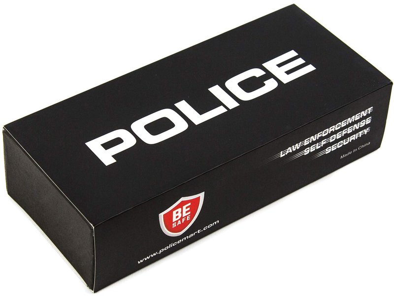 POLICE Stun Gun for Self Defense 800 Mini Rechargeable LED Flashlight Black
