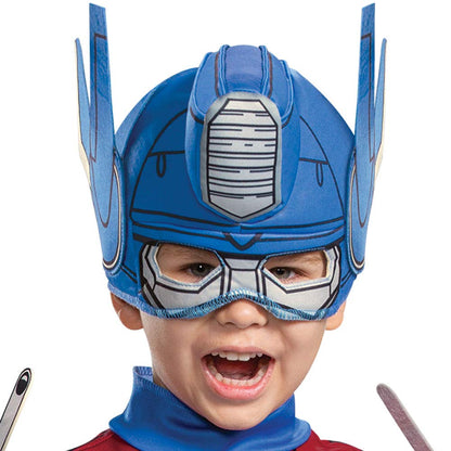 Disguise Optimus Prime Costume, Toddlers Muscle Transformer Costumes for Boys, Padded Character Jumpsuit, Toddler Size Medium (3T-4T) Blue & Red