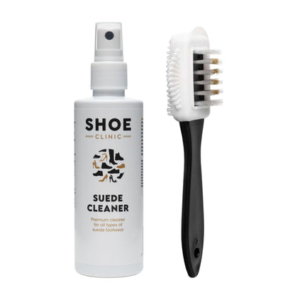 Shoe Clinic Suede Cleaner and Suede Brush | Deep Cleans & Protects | Use on Dress Shoes, Trainers, Boots, Heels, Sandals