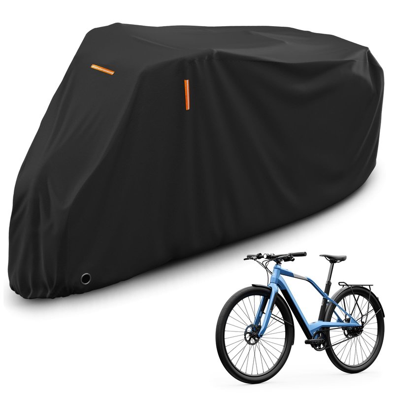 AKEfit Bike Cover, Waterproof Outdoor Bicycle Cover Rain UV Snow Proof with Anti-theft Lock Hole Outside Bike Storage Covers for Mountain Road Electric City Bike-L for 1 Bike