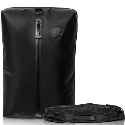 BAGAIL TPU Vacuum Bag for Travel, Reusable Compression Bag with IPX8 Waterproof Zipper, Save Space for Suitcase, Backpack and Carry on (Black, ExtraLarge, No Pump)