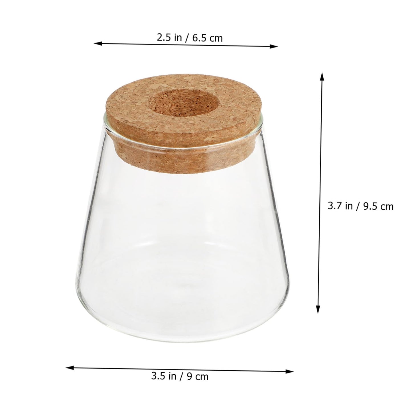 MAGICLULU 2Pcs Glass Terrarium for Hydroponics Plants Desktop Vases with Smooth Glass Craftsmanship Stylish Plant Propagation Jars for Home Office Decoration