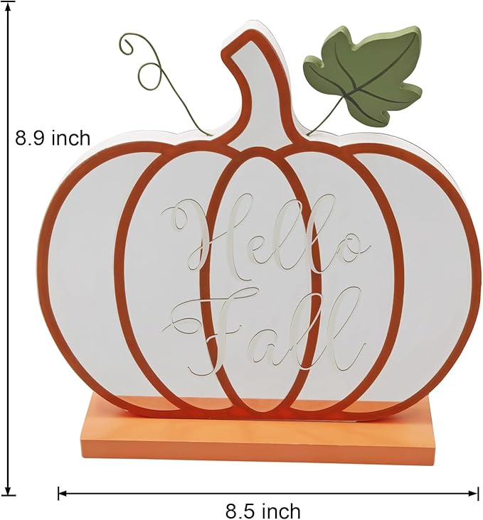 Infinity Fall Pumpkin Décor, Light Up Harvest Pumpkin Lights with USB Powered,8.58 Inch H Standing Fall Pumpkin for Table,Shelf or Room Decoration