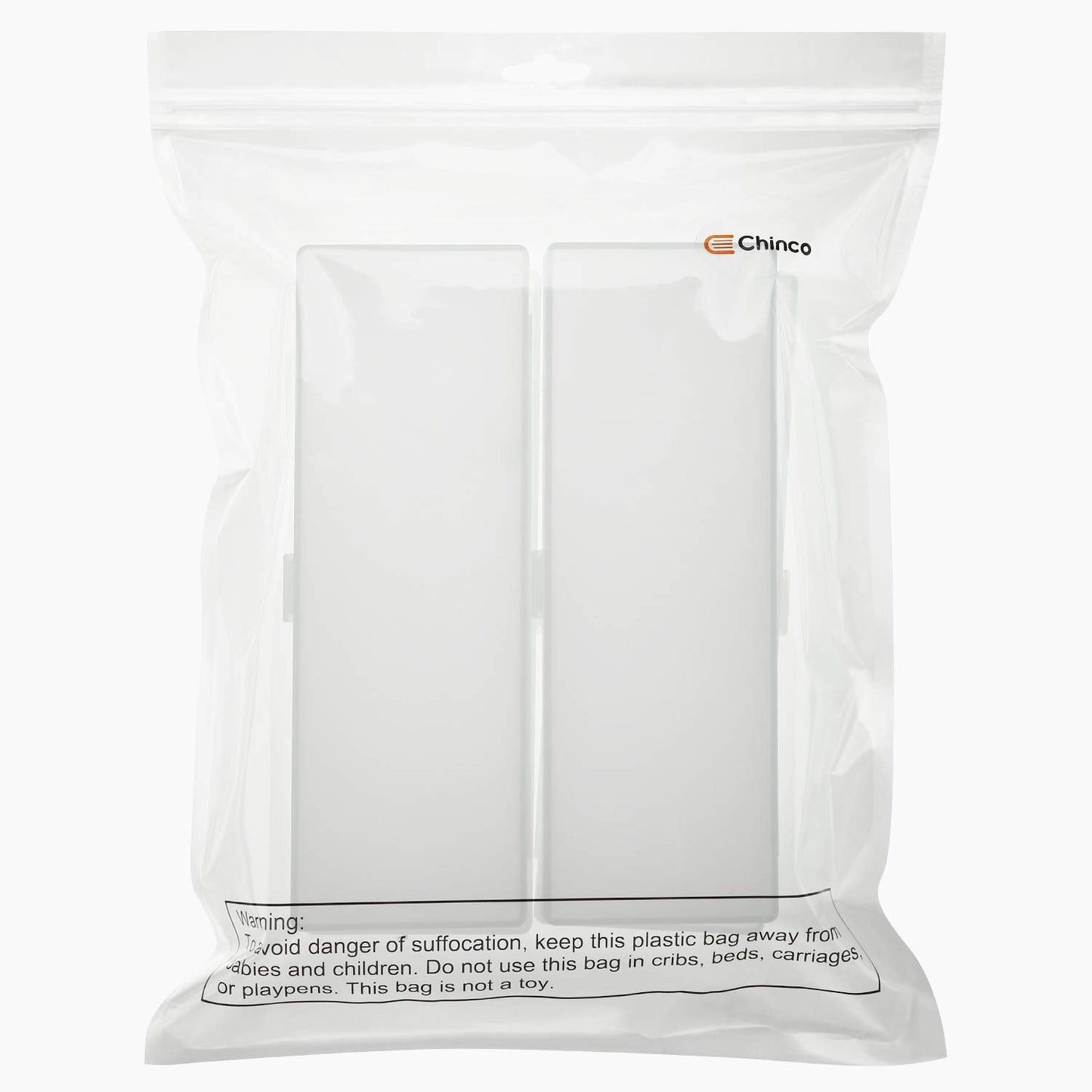 Chinco 4 Pieces Plastic Pencil Case Plastic Stationery Case with Hinged Lid and Snap Closure for Pencils, Pens, Drill Bits, Office Supplies (White)