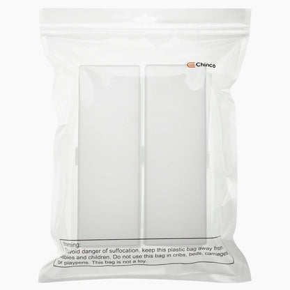 Chinco 4 Pieces Plastic Pencil Case Plastic Stationery Case with Hinged Lid and Snap Closure for Pencils, Pens, Drill Bits, Office Supplies (White)