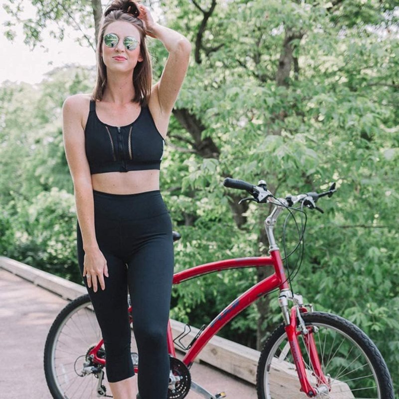 GAYHAY High Waisted Capri Leggings for Women - Soft Opaque Slim Yoga Pants for Running Cycling Workout Army Green Print