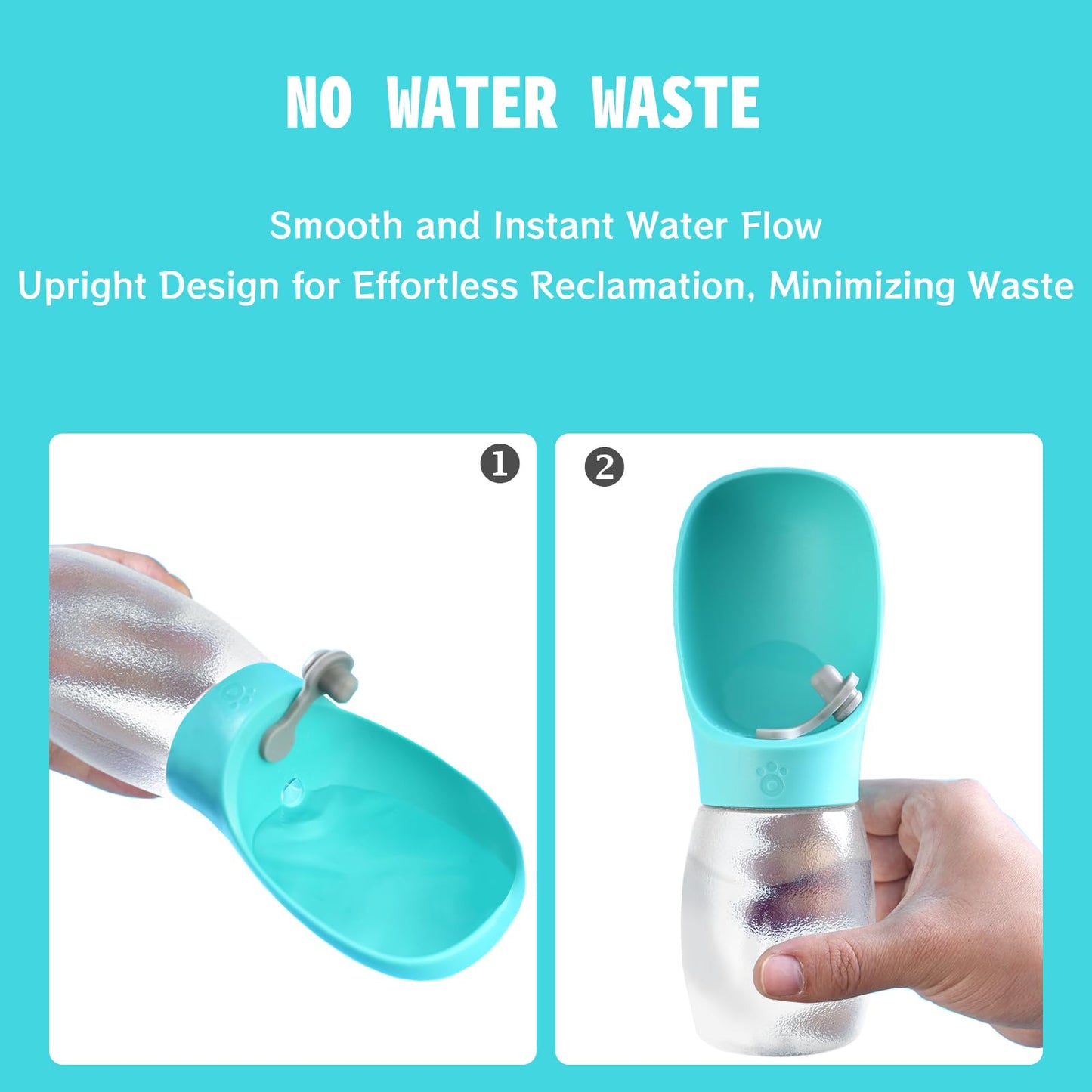 Kalimdor Dog Water Bottle,Leak Proof Portable Puppy Water Dispenser with Drinking Feeder, Dog Walking Accessories for Pets Outdoor Walking, Hiking, Travel, Food Grade Plastic