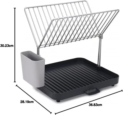 Joseph Joseph Y-Rack 2-Tier Dish Drainer - Grey